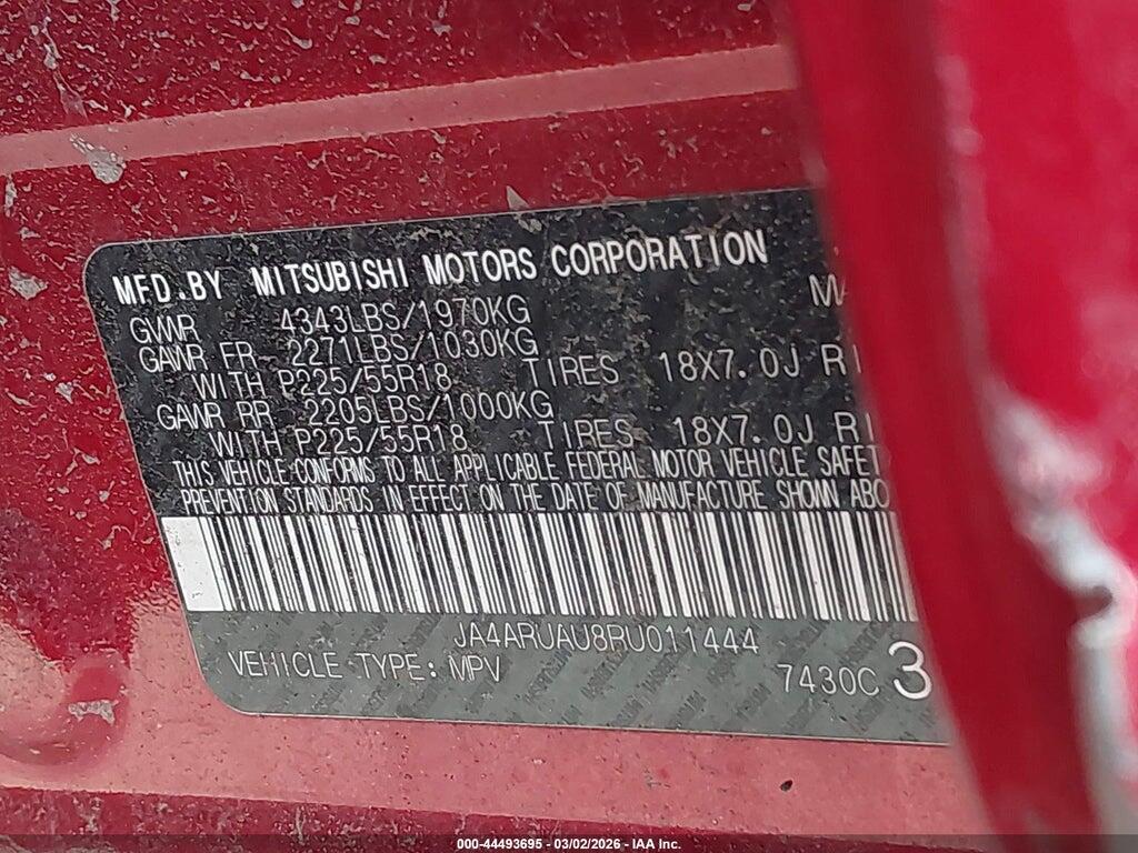 JA4ARUAU8RU011444 2024 MITSUBISHI OUTLANDER SPORT photo no. 9