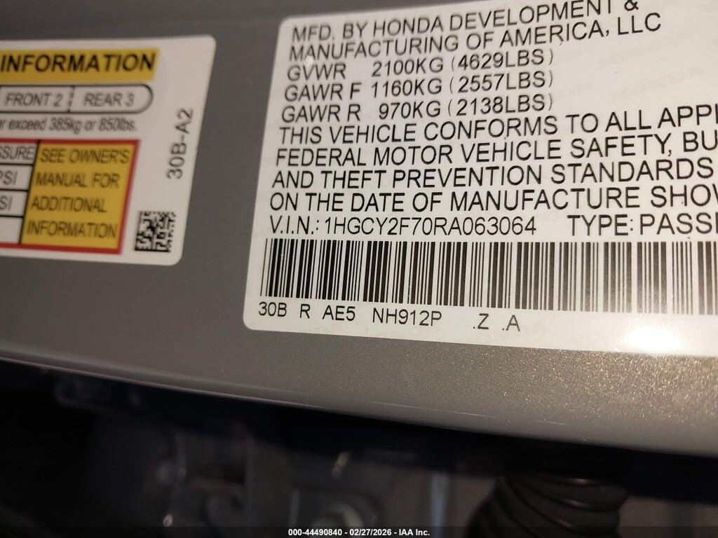 1HGCY2F70RA063064 2024 HONDA ACCORD HYBRID photo no. 9