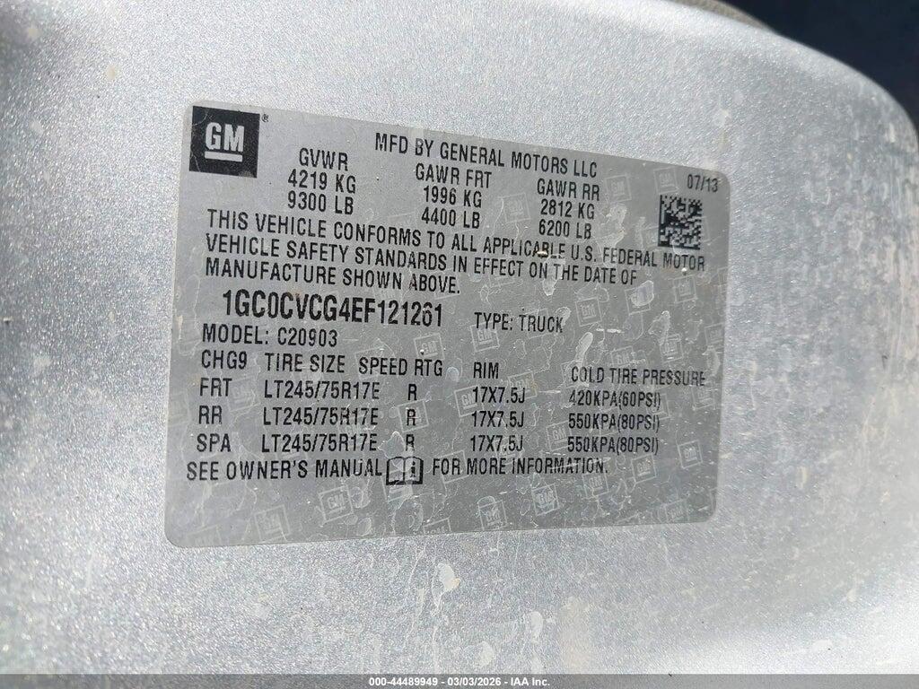 1GC0CVCG4EF121261 2014 CHEVROLET SILVERADO 2500HD photo no. 9