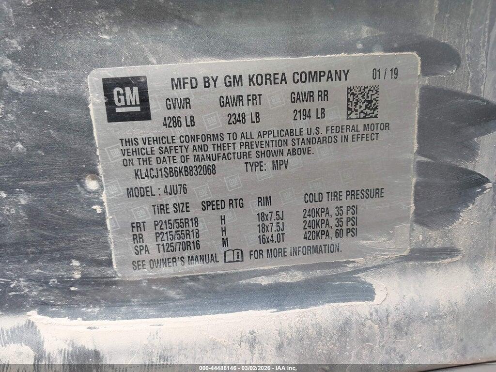 KL4CJ1SB6KB832068 2019 BUICK ENCORE photo no. 9