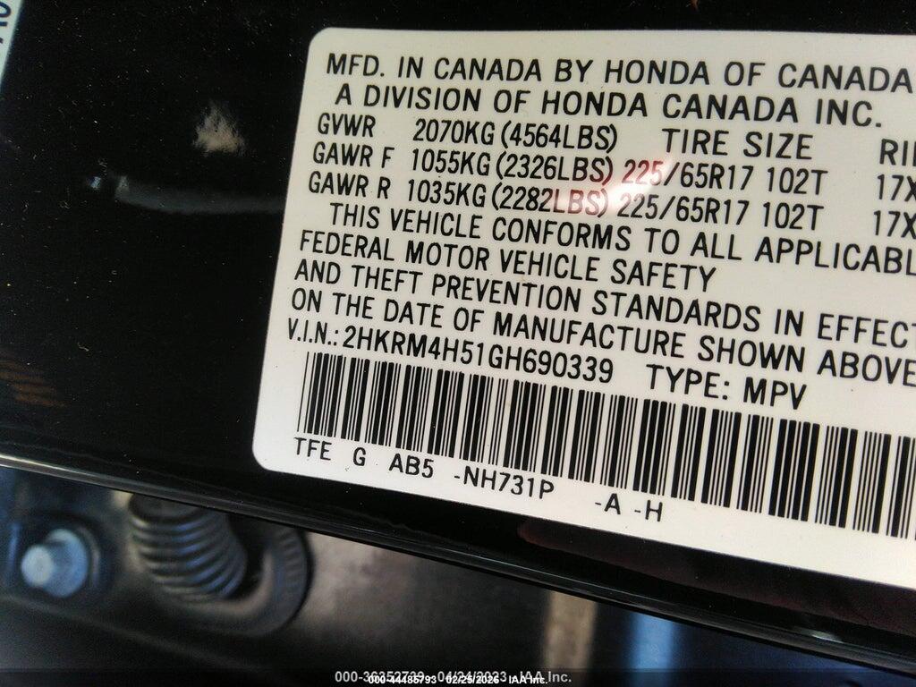 2HKRM4H51GH690339 2016 HONDA CR-V photo no. 9