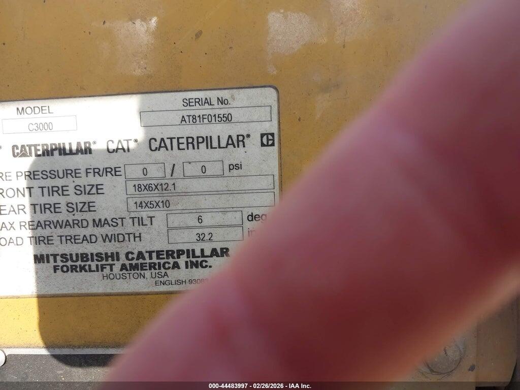 AT81F015581F01550 1999 CATERPILLAR C 3000 photo no. 9