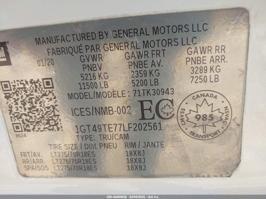 1GT49TE77LF202561 2020 GMC SIERRA 3500HD photo no. 9