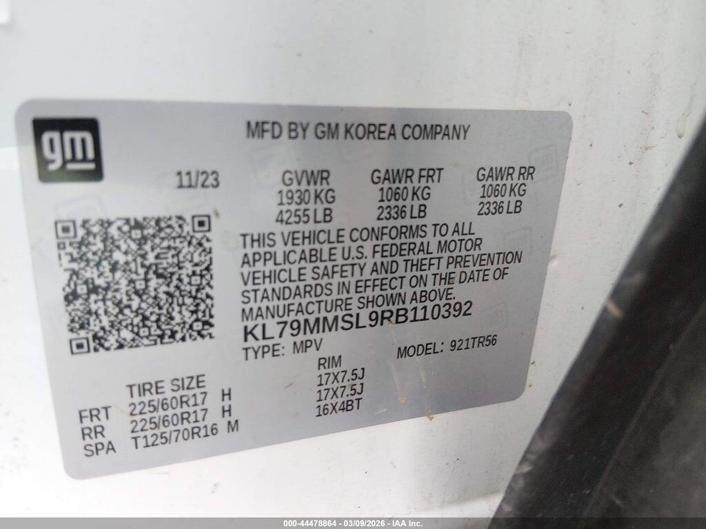 KL79MMSL9RB110392 2024 CHEVROLET TRAILBLAZER photo no. 9