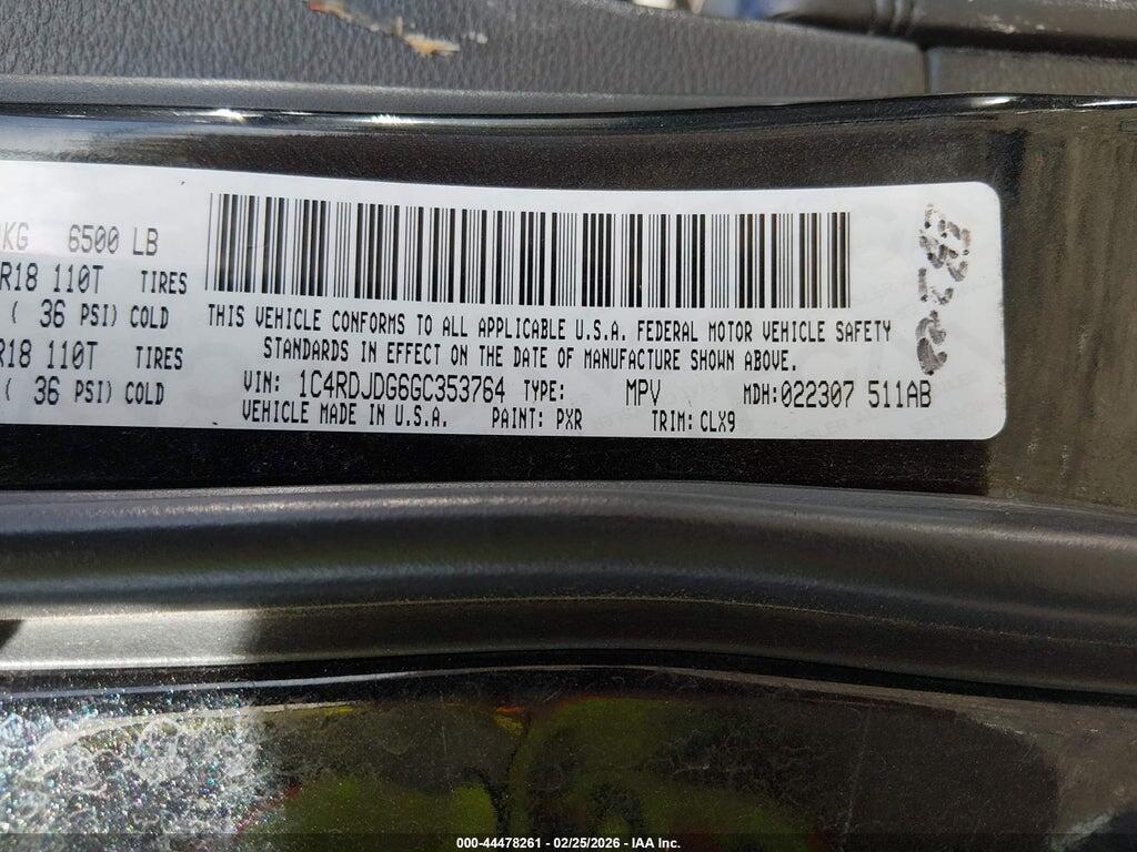 1C4RDJDG6GC353764 2016 DODGE DURANGO photo no. 9