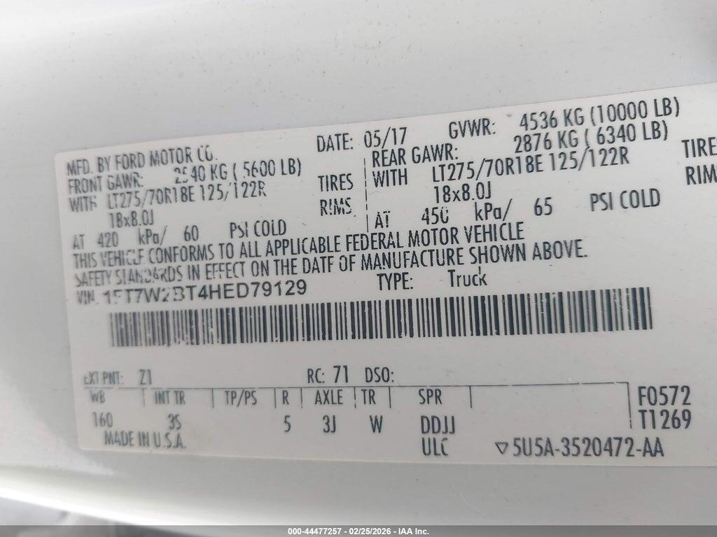 1FT7W2BT4HED79129 2017 FORD F-250 photo no. 9