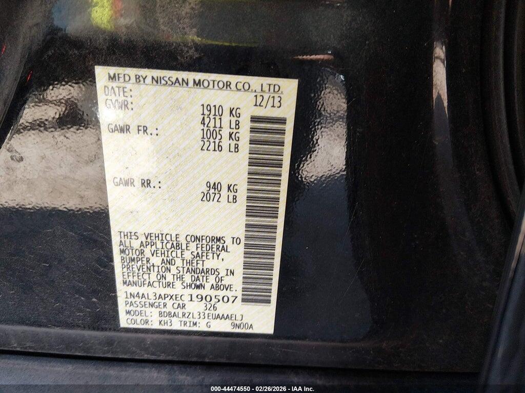 1N4AL3APXEC190507 2014 NISSAN ALTIMA photo no. 9