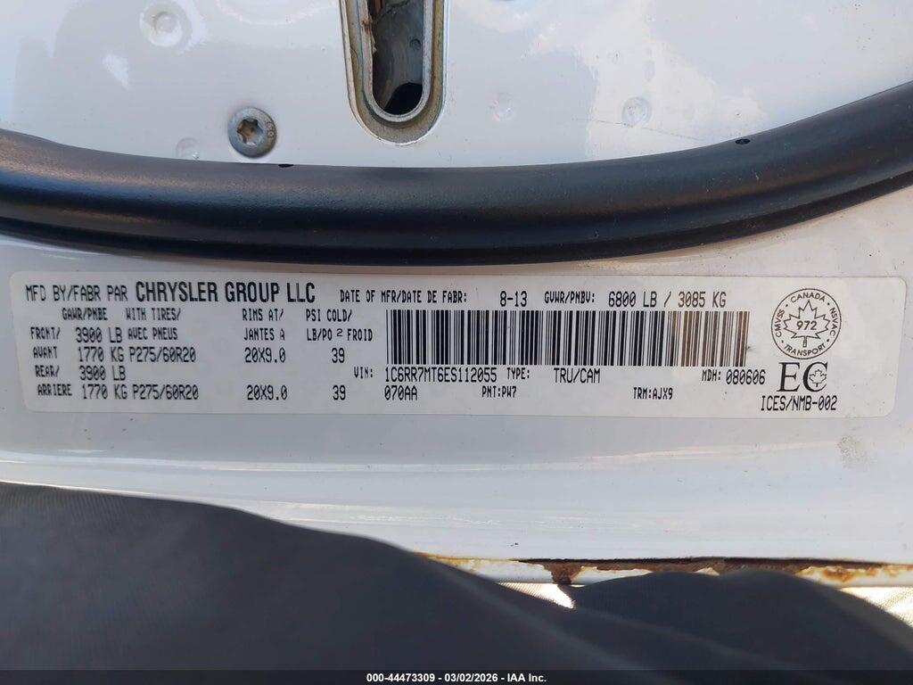 1C6RR7MT6ES112055 2014 RAM 1500 photo no. 9