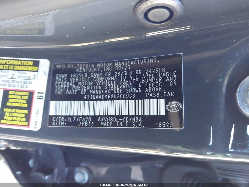 4T1DAACK6SU200938 2025 TOYOTA CAMRY photo no. 9