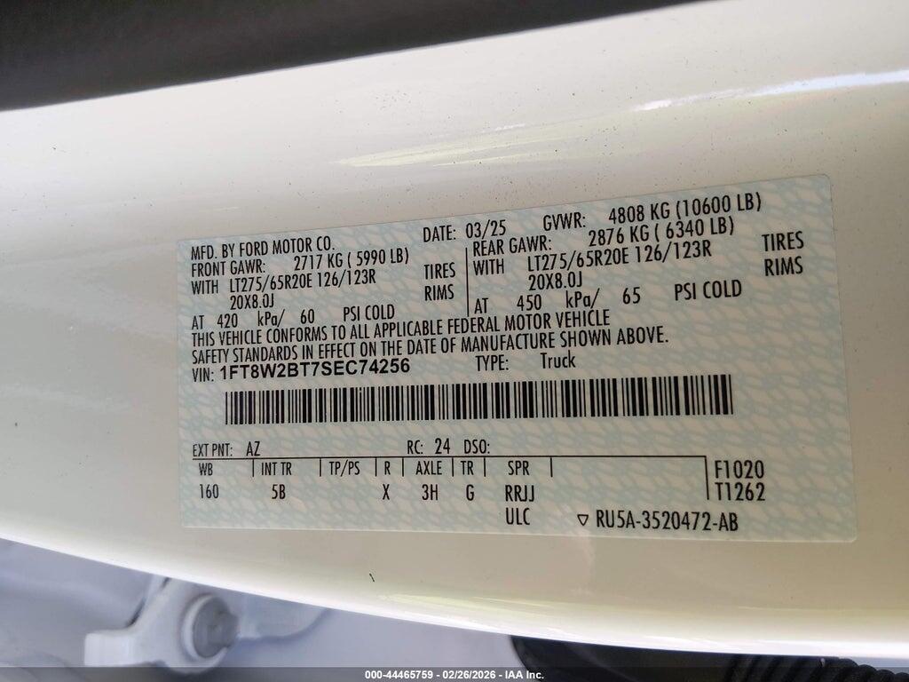 1FT8W2BT7SEC74256 2025 FORD F-250 photo no. 8