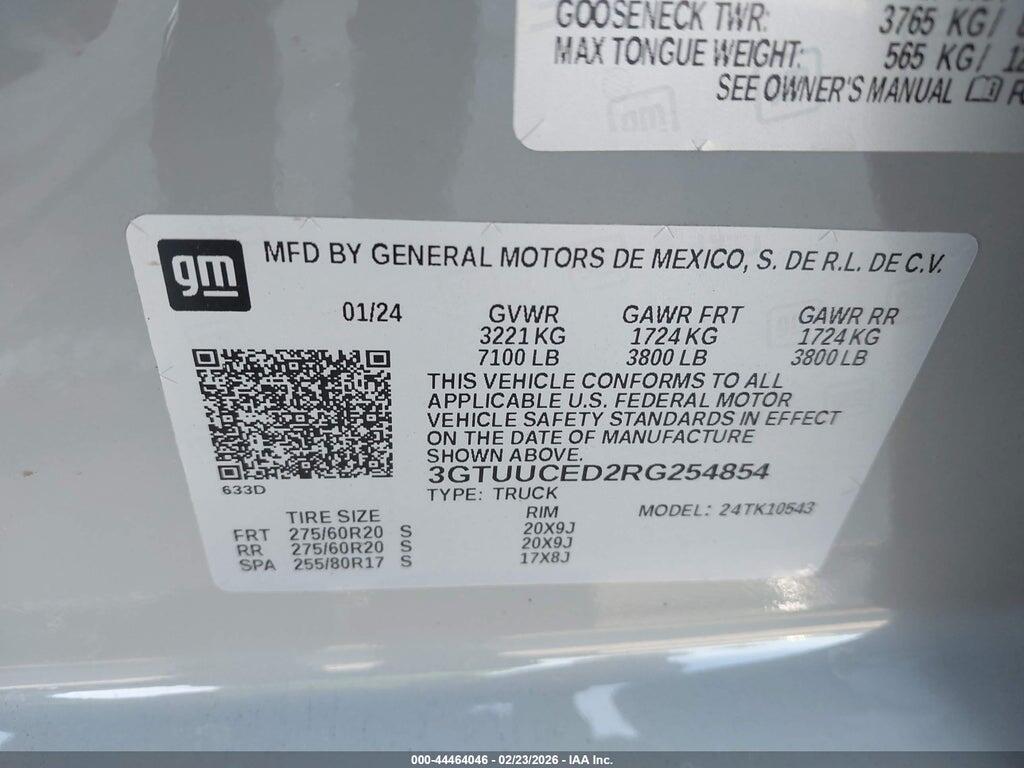 3GTUUCED2RG254854 2024 GMC SIERRA 1500 photo no. 9