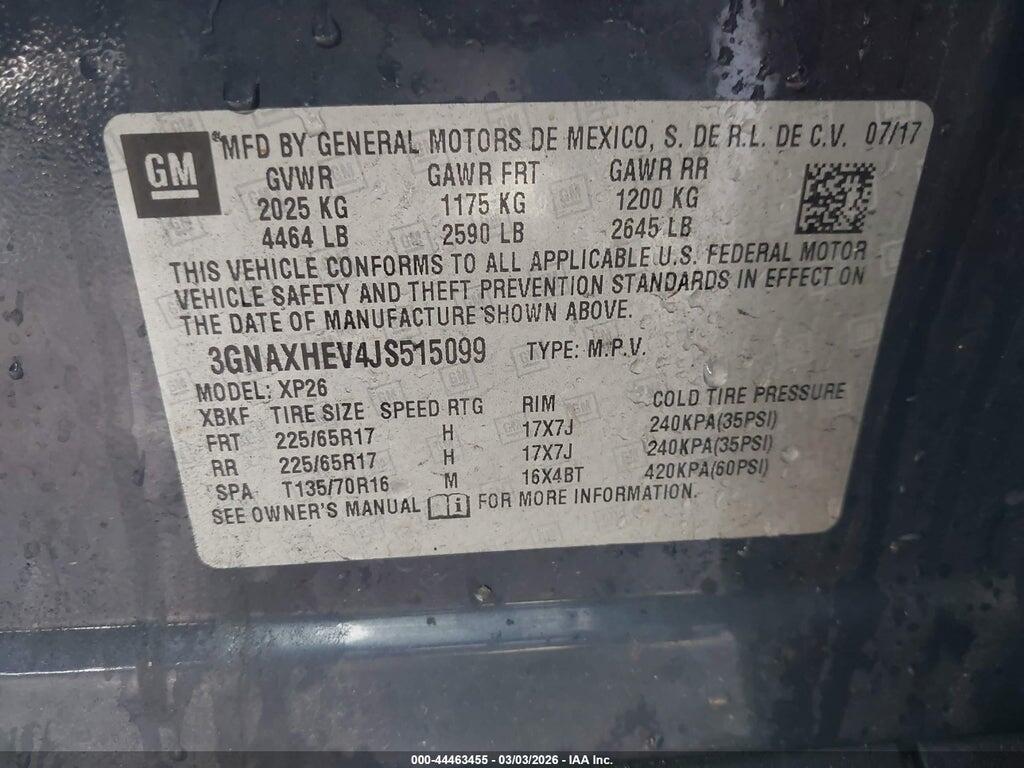 3GNAXHEV4JS515099 2018 CHEVROLET EQUINOX photo no. 9