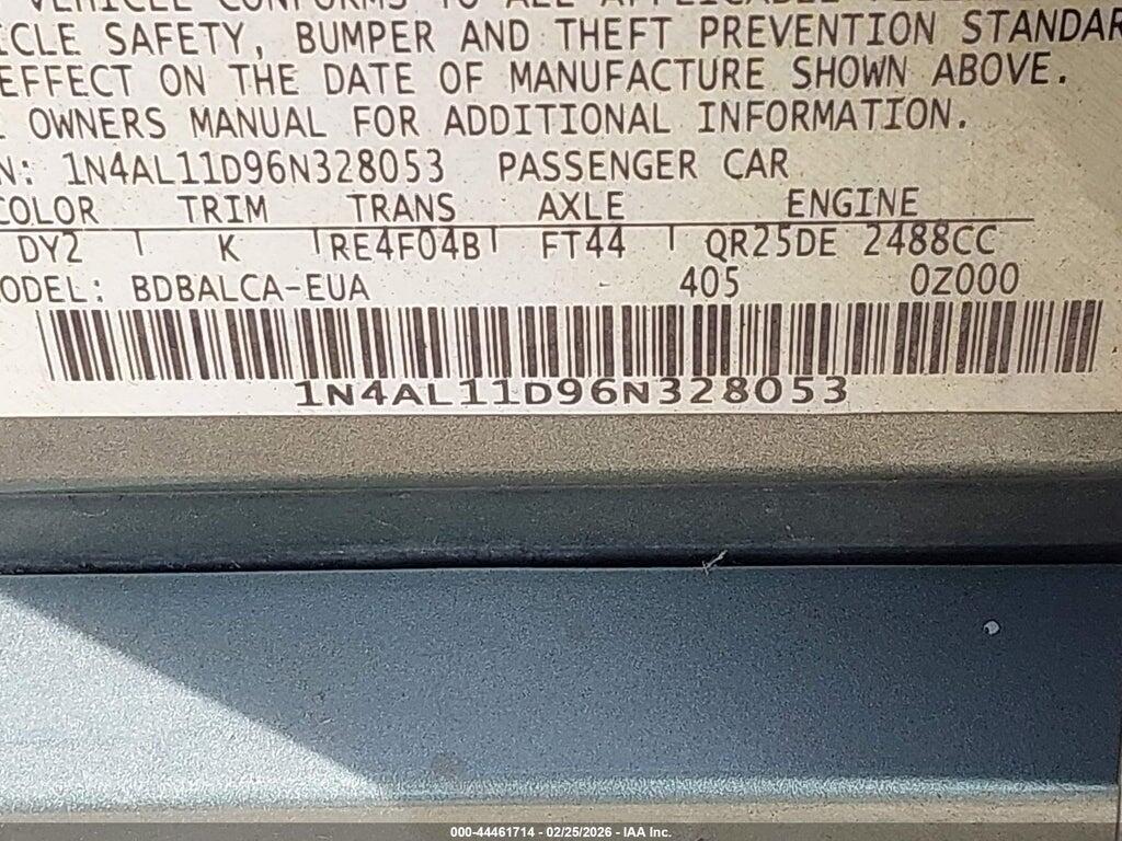 1N4AL11D96N328053 2006 NISSAN ALTIMA photo no. 9