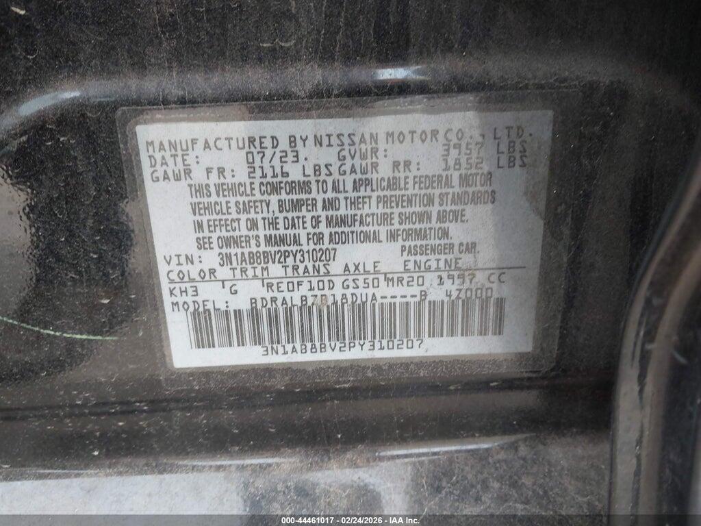 3N1AB8BV2PY310207 2023 NISSAN SENTRA photo no. 9