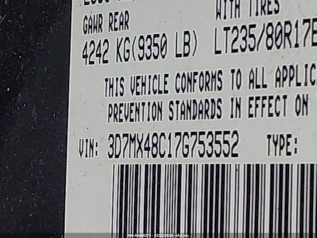 3D7MX48C17G753552 2007 DODGE RAM 3500 photo no. 8