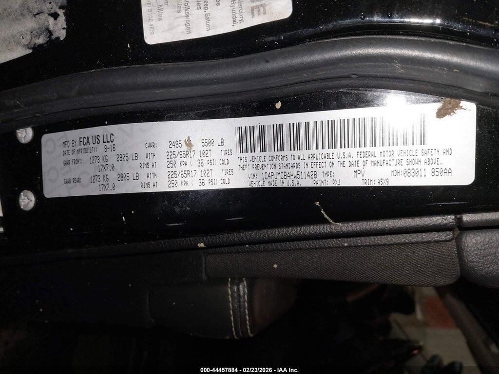 1C4PJMCB4HW511428 2017 JEEP CHEROKEE photo no. 9