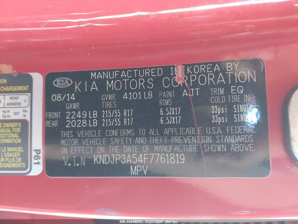 KNDJP3A54F7761819 2015 KIA SOUL photo no. 9