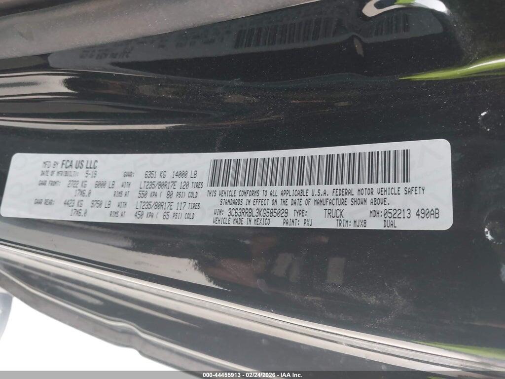 3C63RRBL3KG585029 2019 RAM 3500 photo no. 9