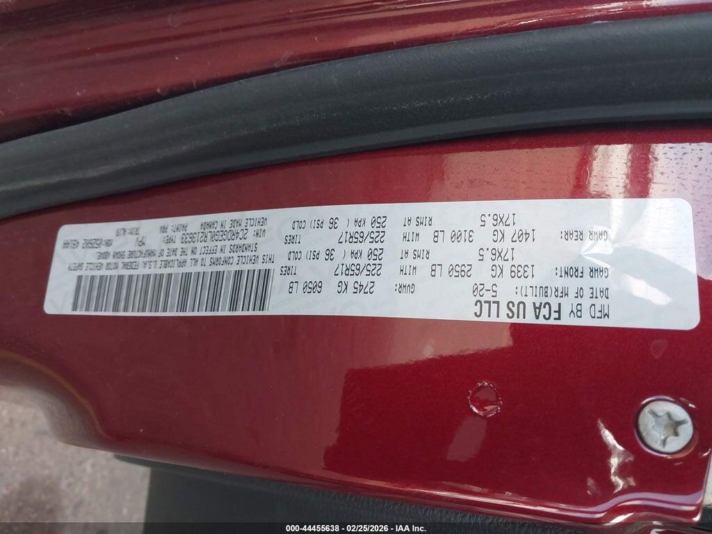 2C4RDGEG0LR213633 2020 DODGE GRAND CARAVAN photo no. 9