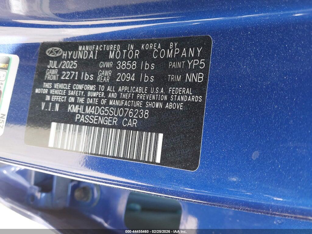 KMHLM4DG5SU076238 2025 HYUNDAI ELANTRA photo no. 9
