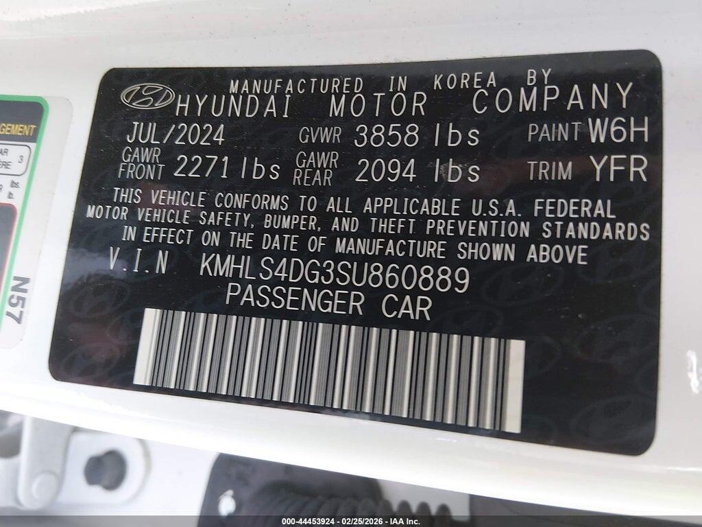 KMHLS4DG3SU860889 2025 HYUNDAI ELANTRA photo no. 9