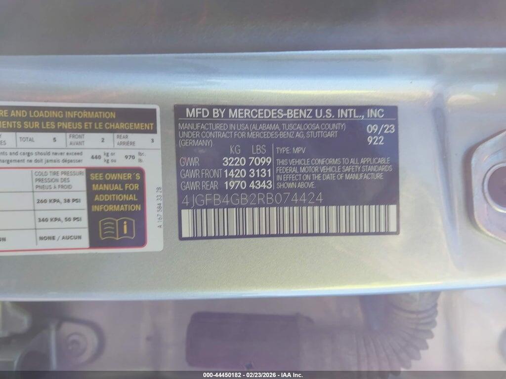 4JGFB4GB2RB074424 2024 MERCEDES-BENZ GLE 450 PLUG-IN HYBRID photo no. 9