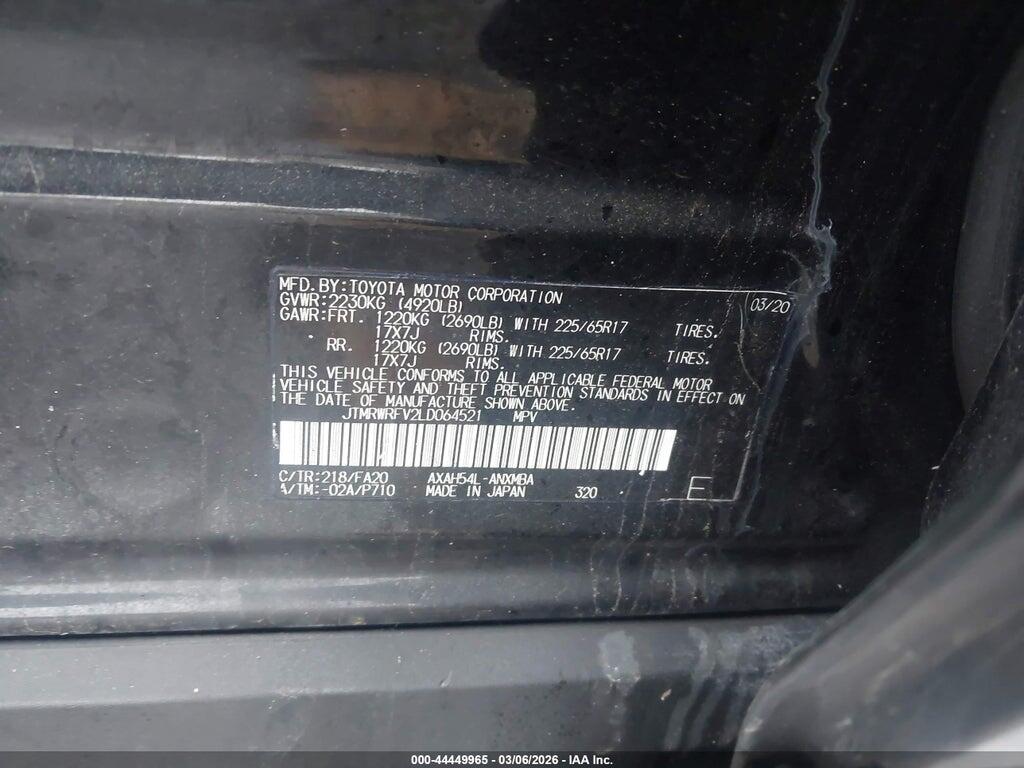 JTMRWRFV2LD064521 2020 TOYOTA RAV4 photo no. 9