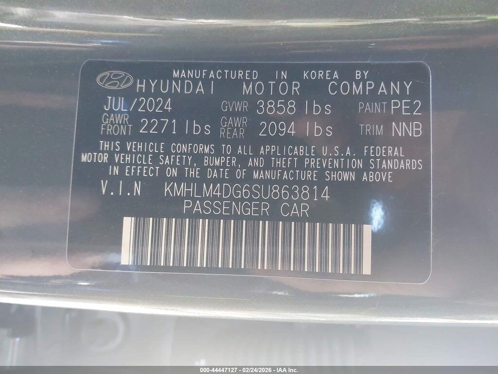 KMHLM4DG6SU863814 2025 HYUNDAI ELANTRA photo no. 9