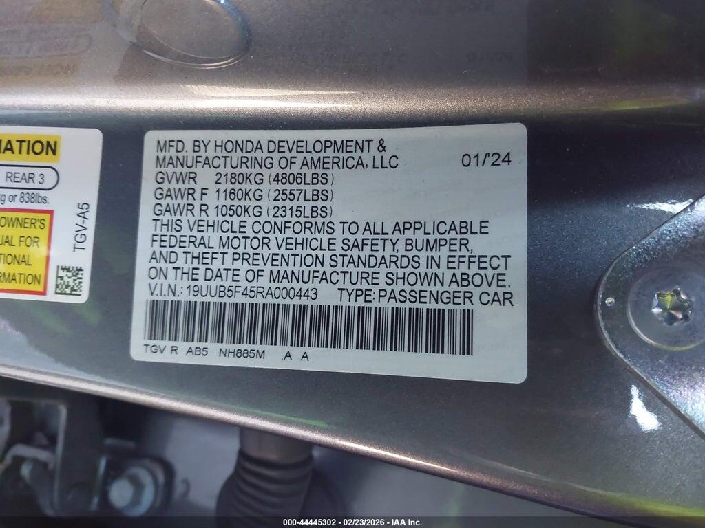 19UUB5F45RA000443 2024 ACURA TLX photo no. 9