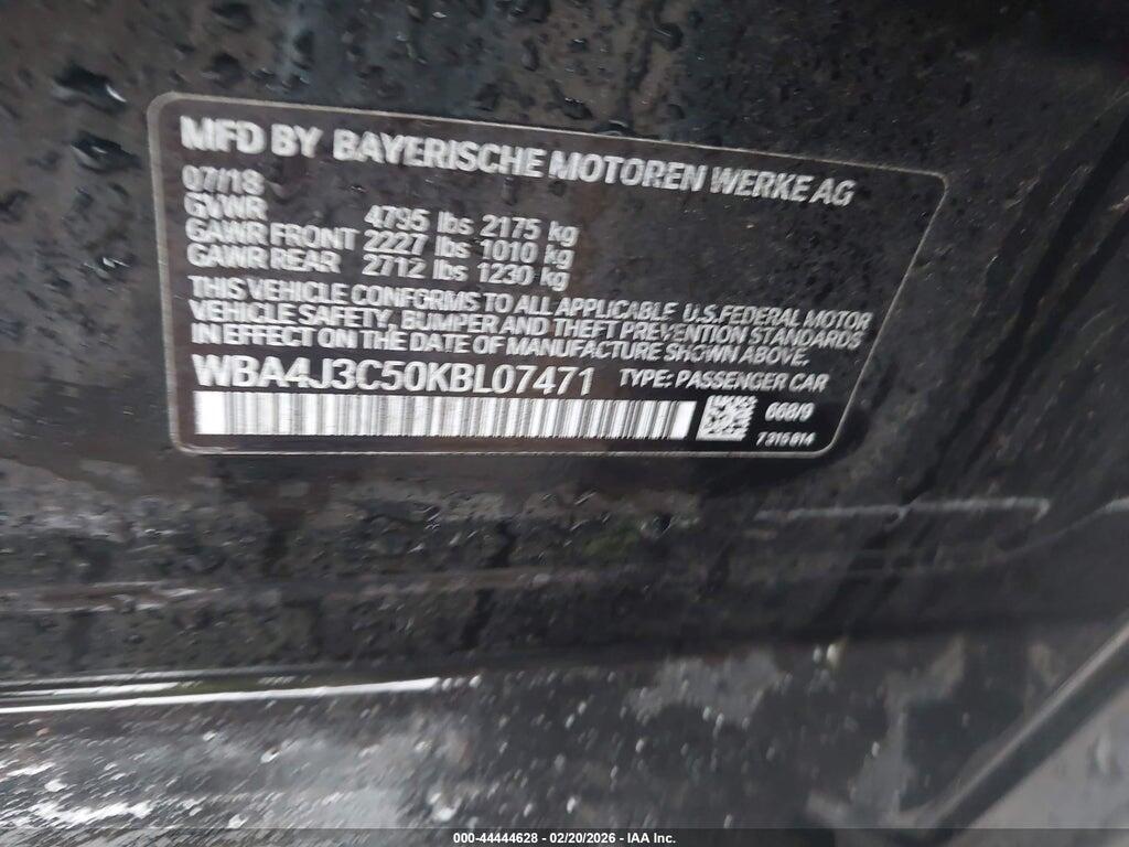 WBA4J3C50KBL07471 2019 BMW 430I GRAN COUPE photo no. 9