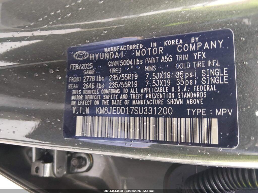 KM8JEDD17SU331200 2025 HYUNDAI TUCSON HYBRID photo no. 9