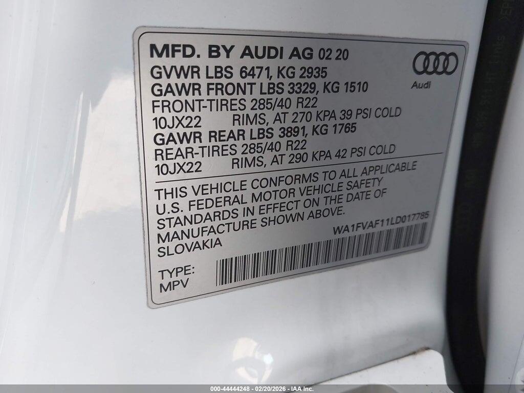 WA1FVAF11LD017785 2020 AUDI Q8 photo no. 9