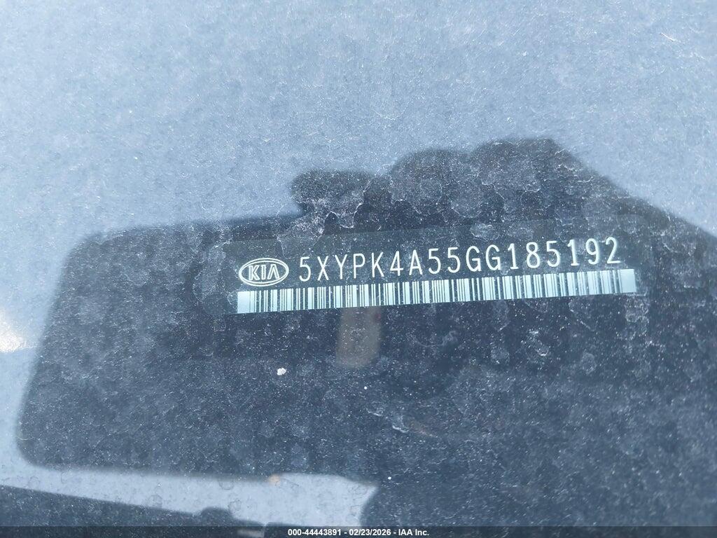 5XYPK4A55GG185192 2016 KIA SORENTO photo no. 9