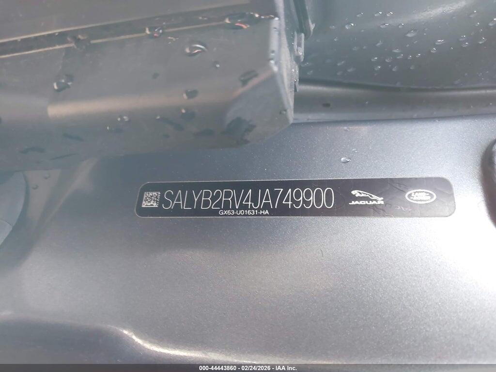SALYB2RV4JA749900 2018 LAND ROVER RANGE ROVER VELAR photo no. 9