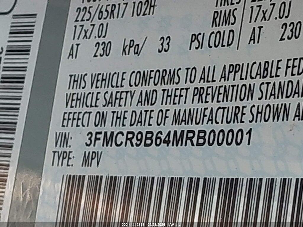 3FMCR9B64MRB00001 2021 FORD BRONCO SPORT photo no. 9