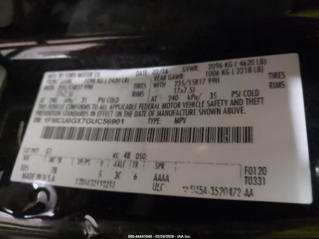 1FMCU0GX7GUC56901 2016 FORD ESCAPE photo no. 9