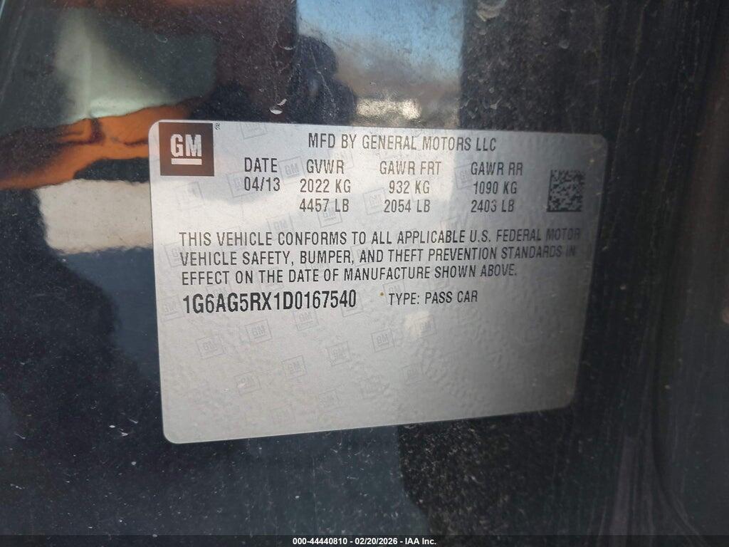 1G6AG5RX1D0167540 2013 CADILLAC ATS photo no. 9