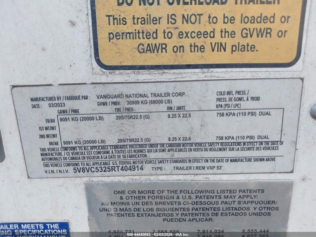 5V8VC5325RT404914 2024 VANGUARD NATIONAL TRAILER photo no. 9