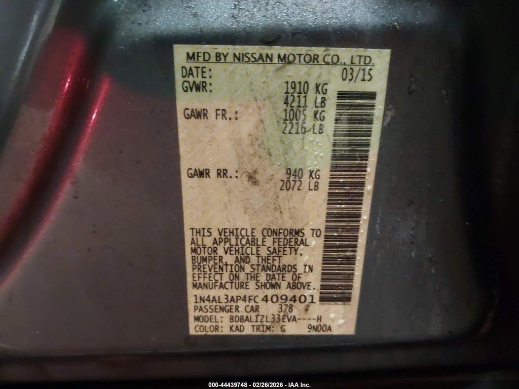 1N4AL3AP4FC409401 2015 NISSAN ALTIMA photo no. 9