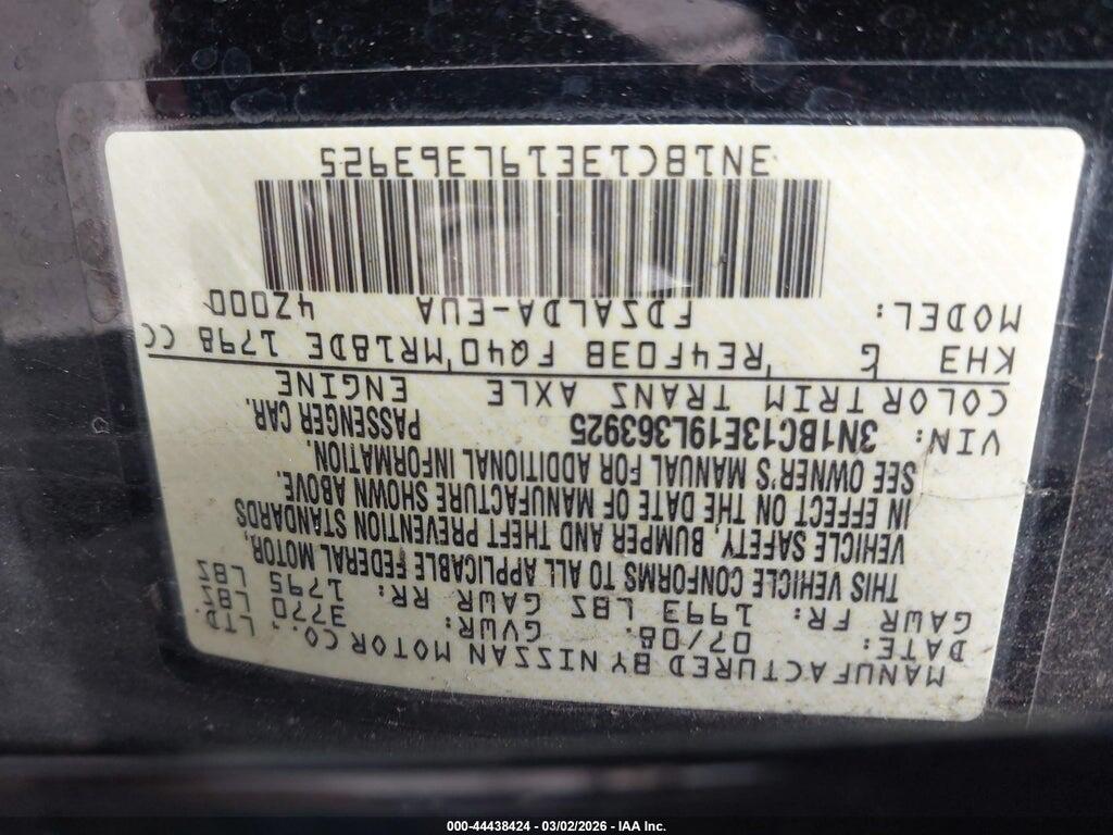 3N1BC13E19L363925 2009 NISSAN VERSA photo no. 9