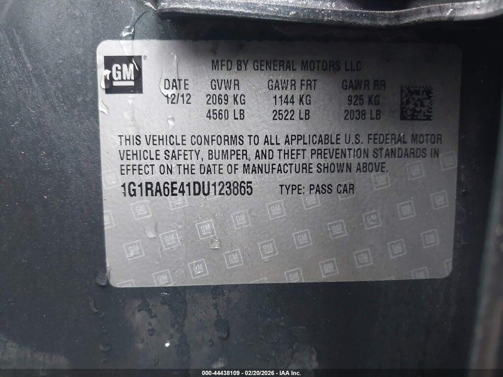 1G1RA6E41DU123865 2013 CHEVROLET VOLT photo no. 9