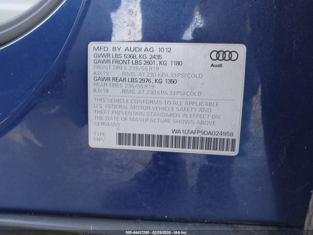 WA1LFAFP9DA024958 2013 AUDI Q5 photo no. 9