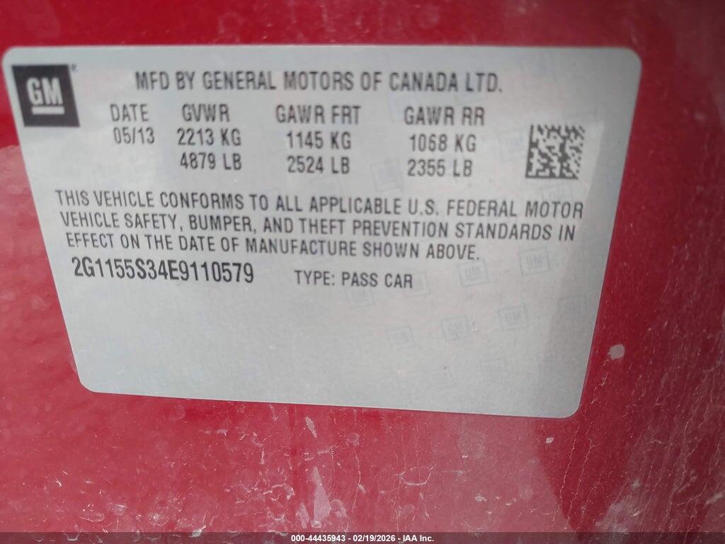 2G1155S34E9110579 2014 CHEVROLET IMPALA photo no. 9