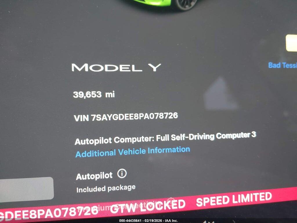 7SAYGDEE8PA078726 2023 TESLA MODEL Y photo no. 7