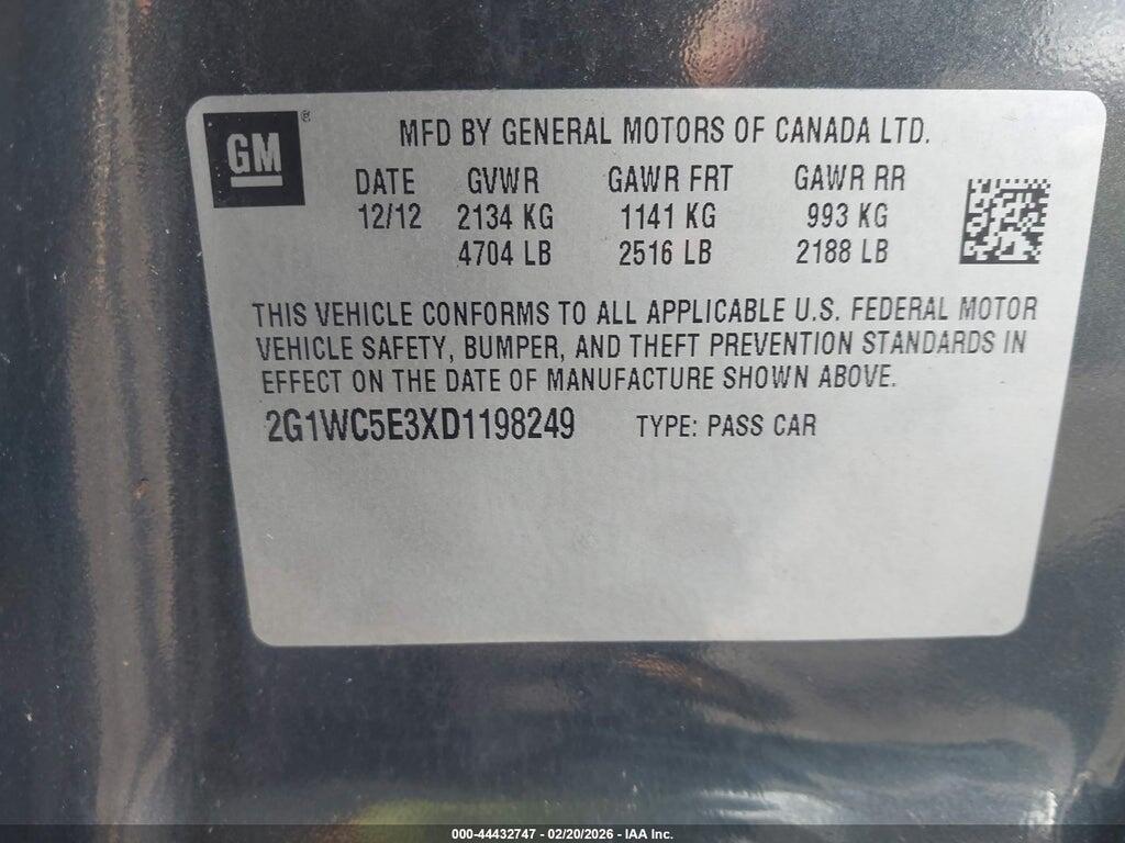 2G1WC5E3XD1198249 2013 CHEVROLET IMPALA photo no. 9