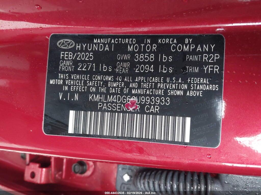 KMHLM4DG6SU993933 2025 HYUNDAI ELANTRA photo no. 9