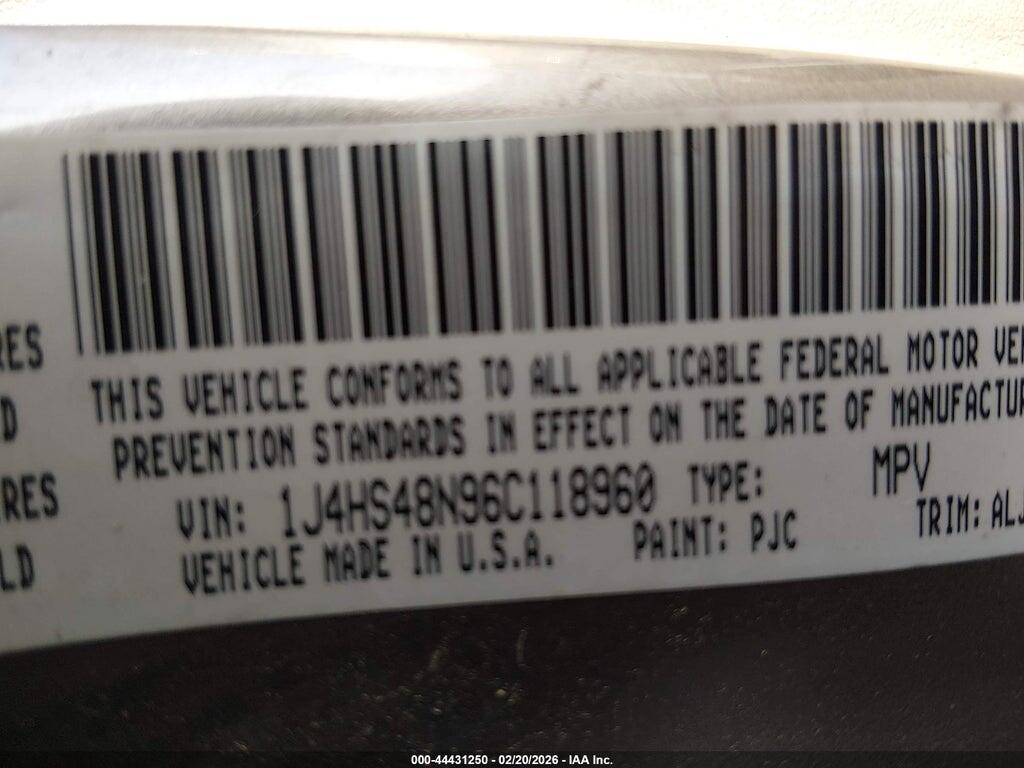 1J4HS48N96C118960 2006 JEEP GRAND CHEROKEE photo no. 9