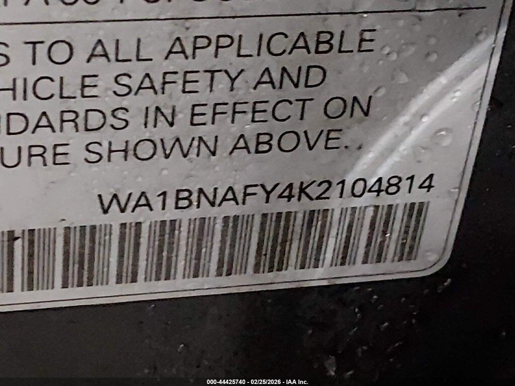 WA1BNAFY4K2104814 2019 AUDI Q5 photo no. 9