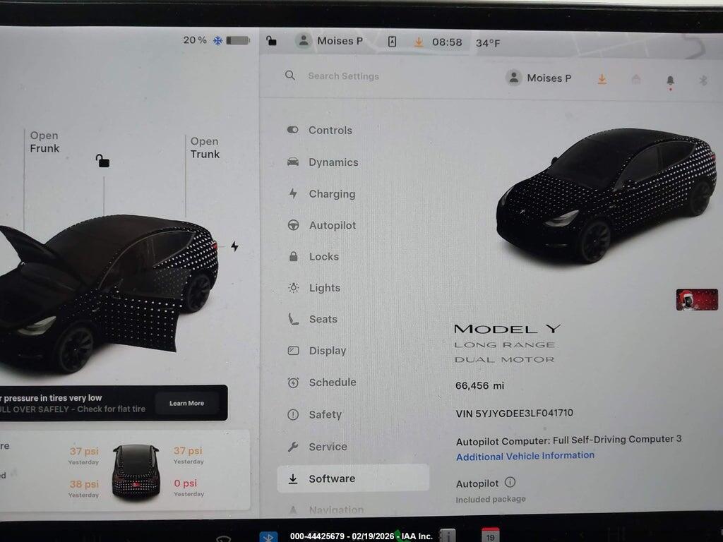 5YJYGDEE3LF041710 2020 TESLA MODEL Y photo no. 7