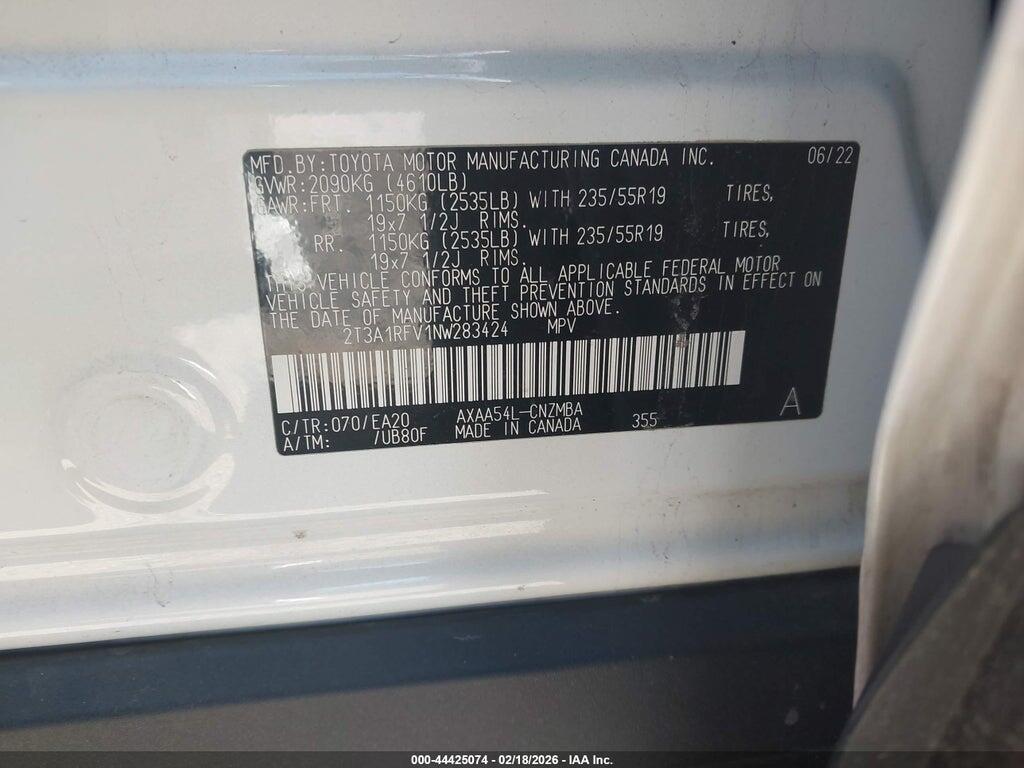 2T3A1RFV1NW283424 2022 TOYOTA RAV4 photo no. 9